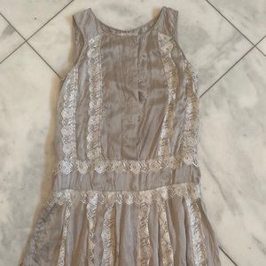 Banana republic silk and lace dress